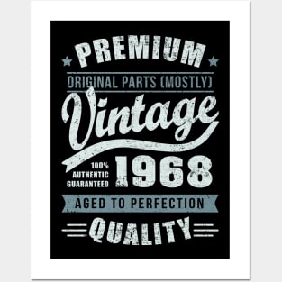 1968 vintage 50 years old birthday T-Shirt Posters and Art